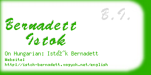 bernadett istok business card